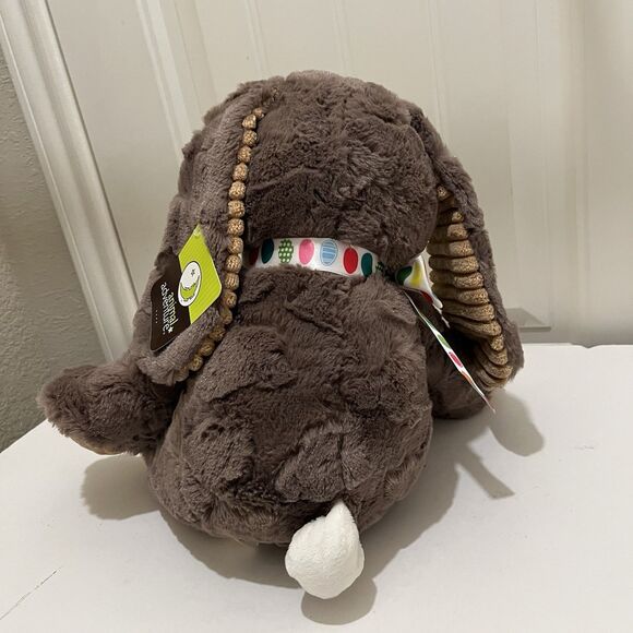 Animal Adventure 2018 Brown Bunny Rabbit Plush Cream Ribbed Corduroy Ears Feet - Picture 6 of 11